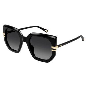 New CHLOE Black Square CH0240S 001 Sunglasses Women